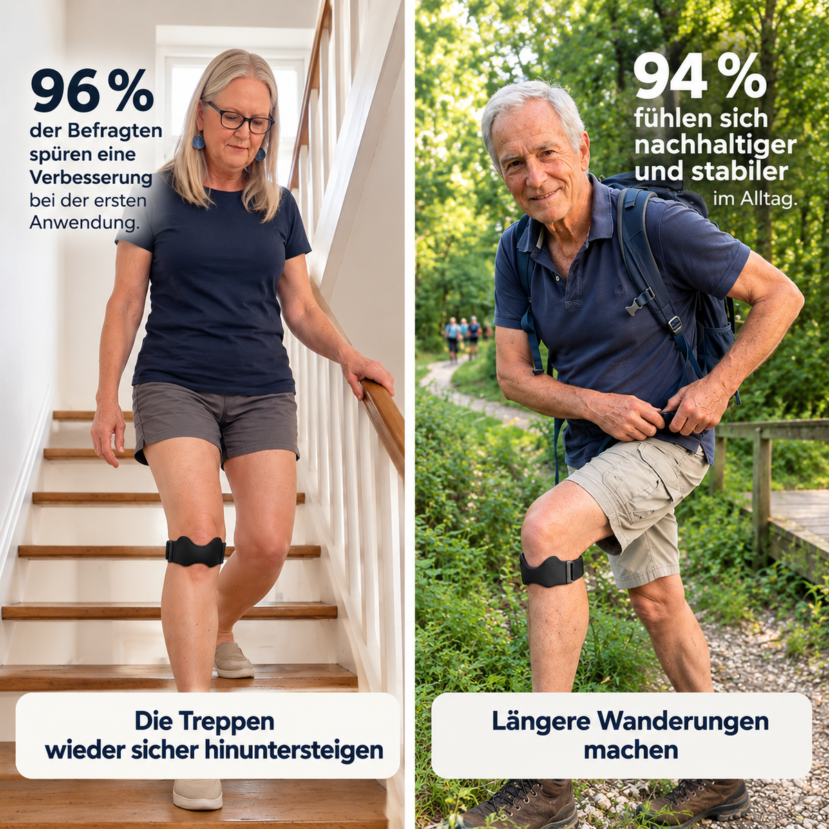 Knevo PatellaGrip – Patellasehnenband mit Silikonpolster